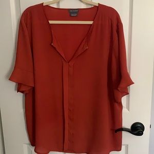 Burnt orange blouse